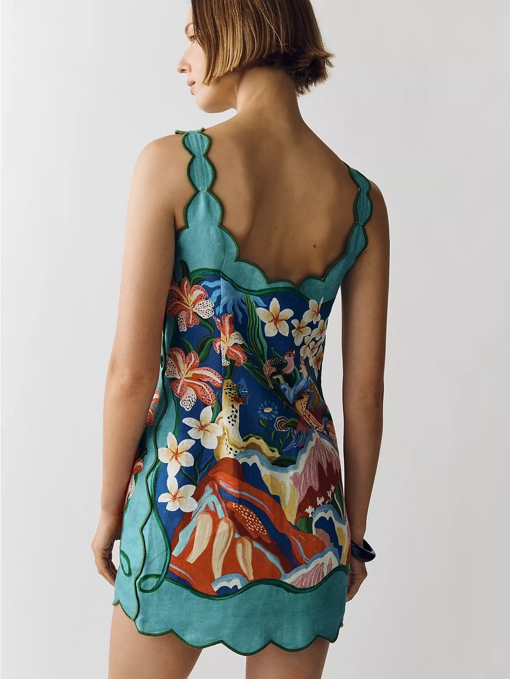 NWT Farm Rio Garden of Life Linen Mini Dress Size Small - Picture 3 of 10